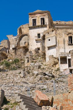 manzarayı craco. Basilicata. İtalya.