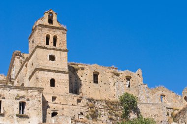 manzarayı craco. Basilicata. İtalya.