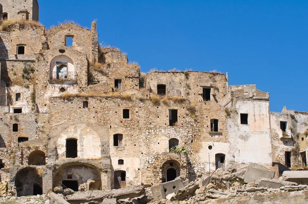 Panoramiczny widok craco. Basilicata. Włochy. — Zdjęcie stockowe