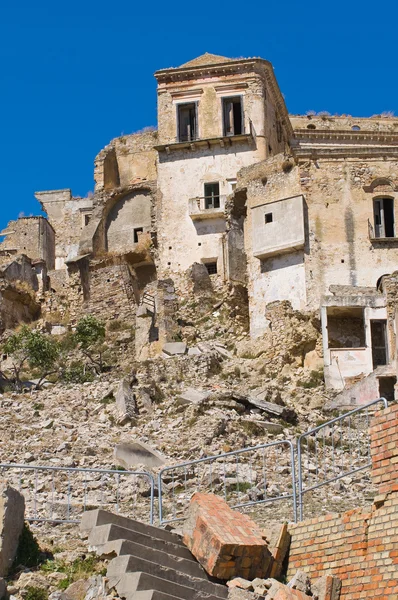 Vista panorâmica de Craco. Basilicata. Itália . — Fotografia de Stock