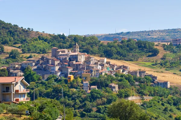 Panoramautsikt över Cancellara. Basilicata. Södra Italien. — Stockfoto