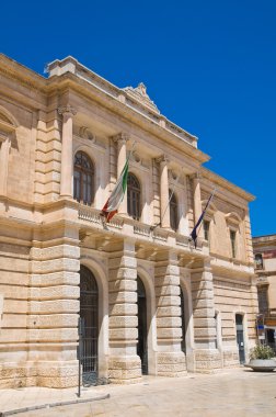 Town Hall binası. Fasano. Puglia. İtalya.