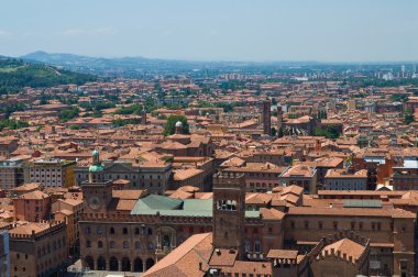 bologna panoramik manzaralı. Emilia-Romagna. İtalya.