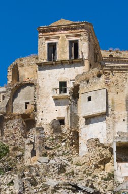 manzarayı craco. Basilicata. İtalya.