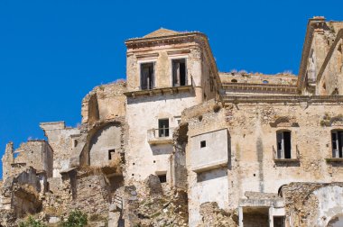 manzarayı craco. Basilicata. İtalya.