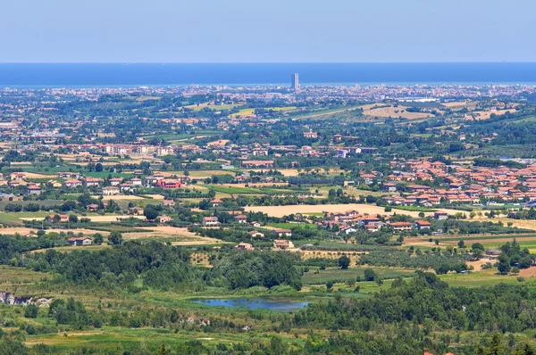 Panoramatický pohled z oblasti emilia-romagna. Itálie. — Stock fotografie