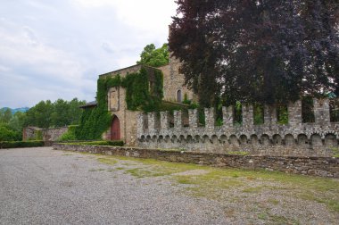 riva Castle. Ponte dell'OLIO. Emilia-Romagna. İtalya.
