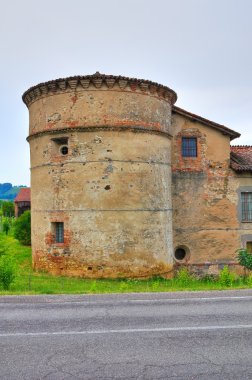 folignano Castle. Ponte dell'OLIO. Emilia-Romagna. İtalya.