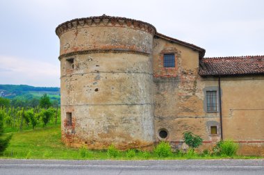 folignano Castle. Ponte dell'OLIO. Emilia-Romagna. İtalya.