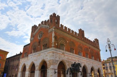 Gothic Palace. Piacenza. Emilia-Romagna. Italy. clipart