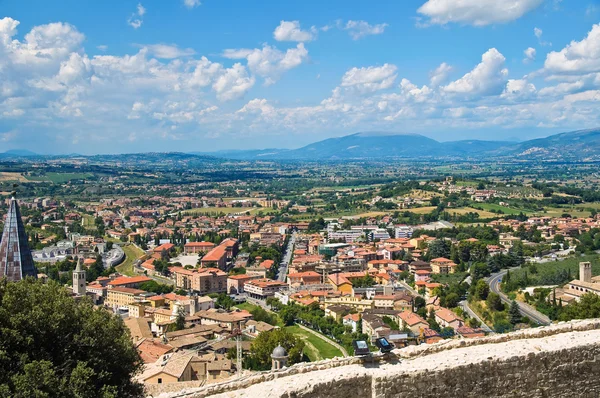 Panoramatický pohled ze Spoleta. Umbrie. Itálie. — Stock fotografie