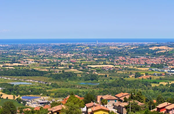 Panoramatický pohled z oblasti emilia-romagna. Itálie. — Stock fotografie