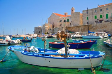 giovinazzo panoramik manzaralı. Puglia. İtalya.