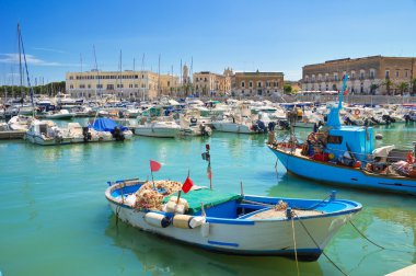 trani panoramik manzaralı. Puglia. İtalya.