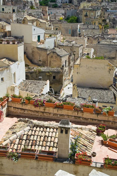 골목입니다. 마 테라의 새시입니다. 바실리카 타입니다. 이탈리아. — 스톡 사진
