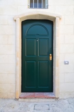 Ahşap kapı. Matera. Basilicata. İtalya.