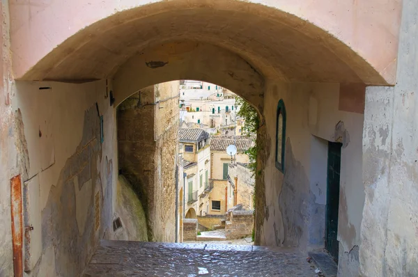 Alleyway. Sassi of Matera. Basilicata. Italy. — Stock Photo, Image