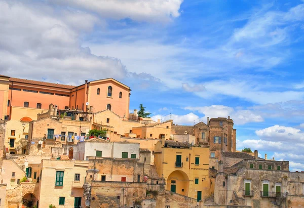 Matera panoráma. Basilicata. Olaszország. — Stock Fotó