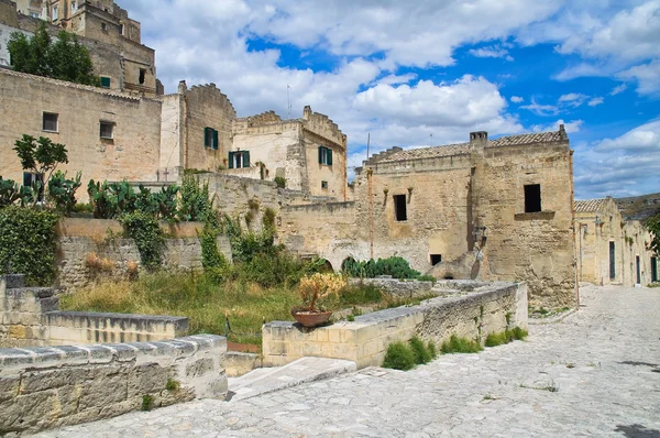 Steegje. Sassi van Matera. Basilicata. Zuid-Italië. — Stockfoto