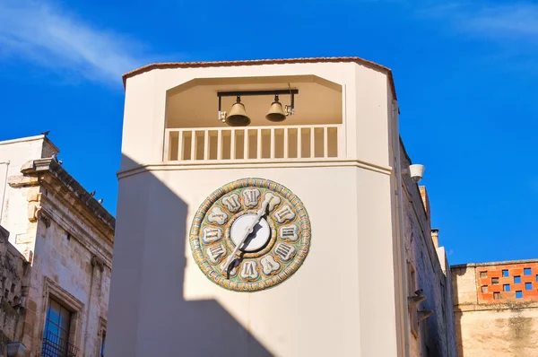 Torre del reloj. Rutigliano. Puglia. Italia . —  Fotos de Stock