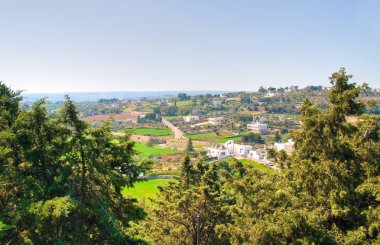 locorotondo panoramik manzaralı. Puglia. İtalya.