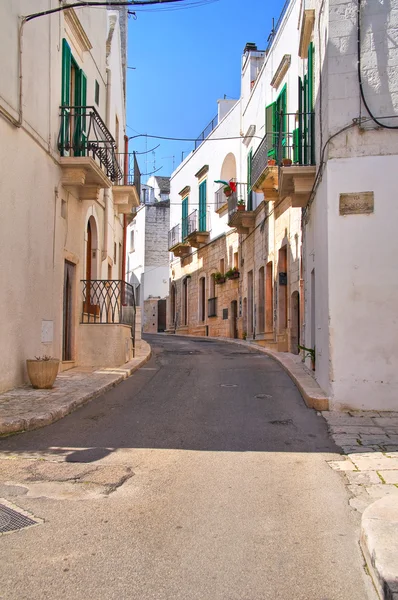 Uličky. Locorotondo. Puglia. Itálie. — Stock fotografie