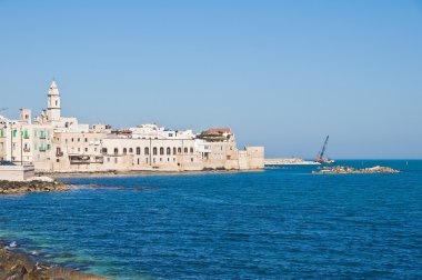 Molfetta 'nın panoramik görüntüsü. Puglia. İtalya.