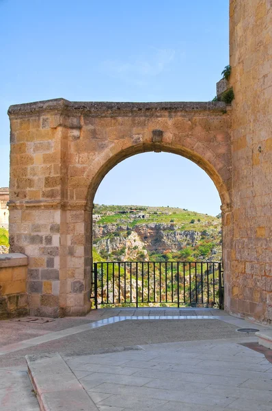 Panoramiczny widok z matera. Basilicata. Włochy. — Zdjęcie stockowe