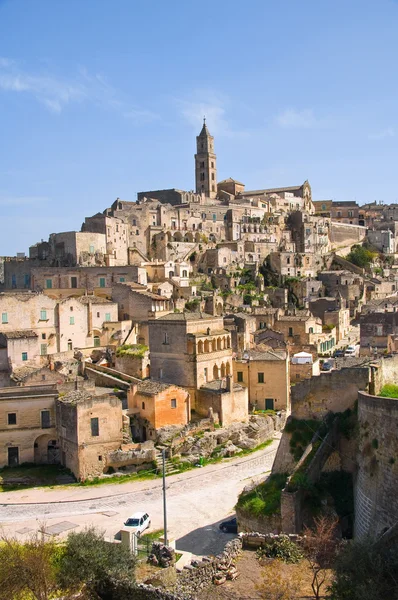 Panoramatický pohled na matera. Basilicata. Itálie. — Stock fotografie