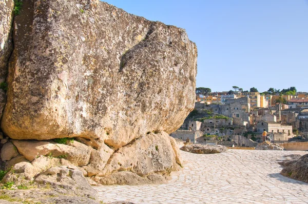 Panoramic view of Matera. Basilicata. Italy. — Stock Photo, Image