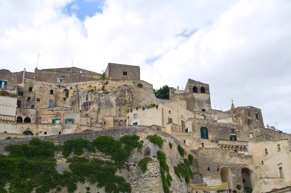 Matera panoramik manzaralı. Basilicata. İtalya. — Stockfoto