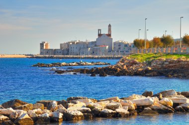 giovinazzo panoramik manzaralı. Puglia. İtalya.