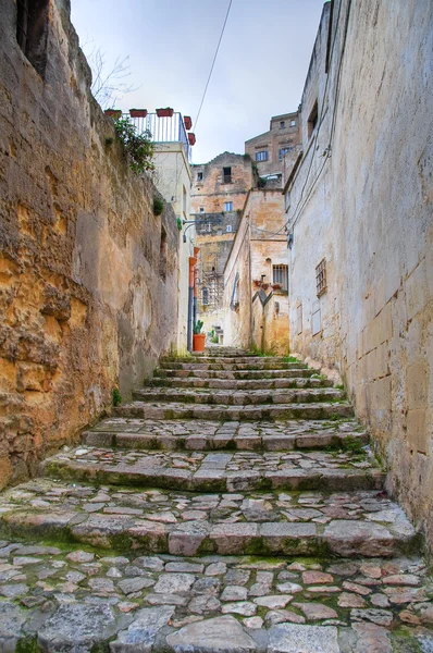 Alleyway. Sassi matera. Basilicata. İtalya. — Stok fotoğraf