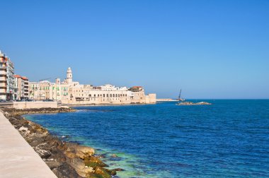 Molfetta 'nın panoramik görüntüsü. Puglia. İtalya.