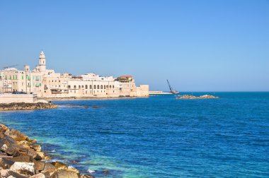 Molfetta 'nın panoramik görüntüsü. Puglia. İtalya.