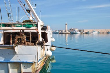 Molfetta 'nın panoramik görüntüsü. Puglia. İtalya.