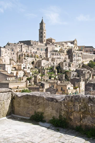 Matera panoramik manzaralı. Basilicata. İtalya. — Stok fotoğraf