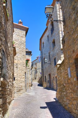 Guardia Perticara alleyway. Basilicata. İtalya.