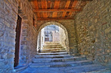 Guardia Perticara alleyway. Basilicata. İtalya.