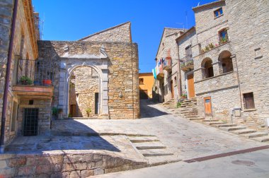 Guardia Perticara alleyway. Basilicata. İtalya.