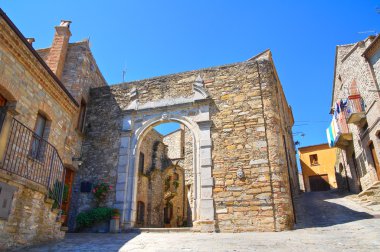 Guardia Perticara alleyway. Basilicata. İtalya.