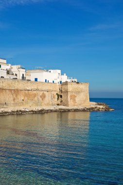 Monopoli panoramik manzaralı. Puglia. Güney İtalya.