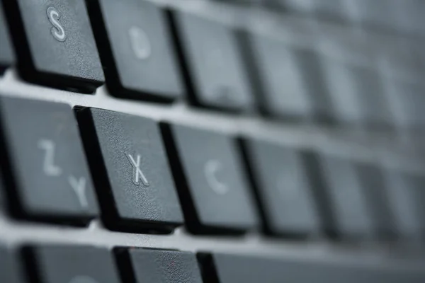 The modern laptop keyboard macro shooting — Stock Photo, Image