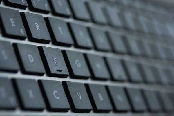 The modern laptop keyboard macro shooting — Stock Photo, Image