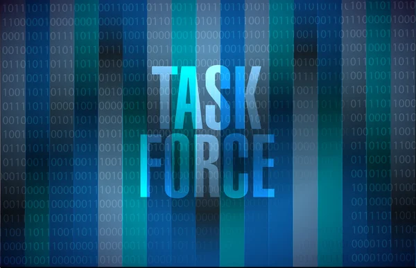 Task force binario concetto di segno di sfondo — Foto Stock