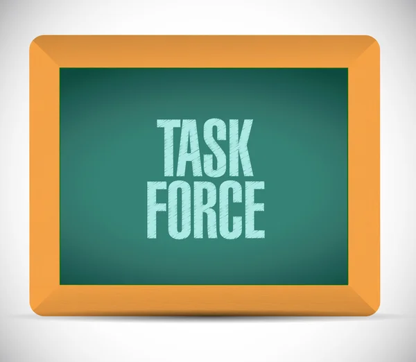 Task force chalkboard sign concept — Stock Photo, Image