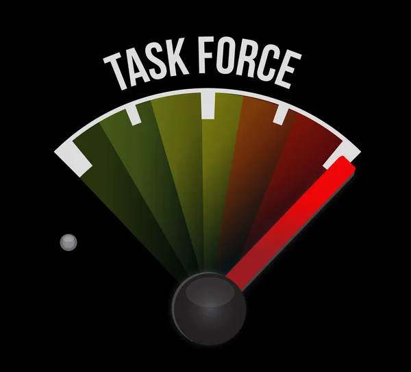 Task Force Meter Zeichen Konzept Illustration — Stockfoto