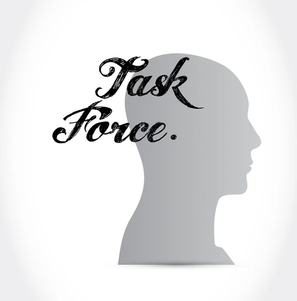 Task force hlavy podepsat koncept ilustrace — Stock fotografie