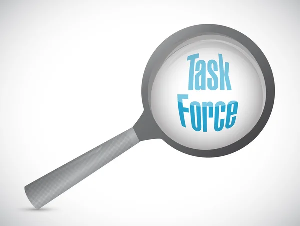 Taskforce teken concept afbeelding vergroten — Stockfoto