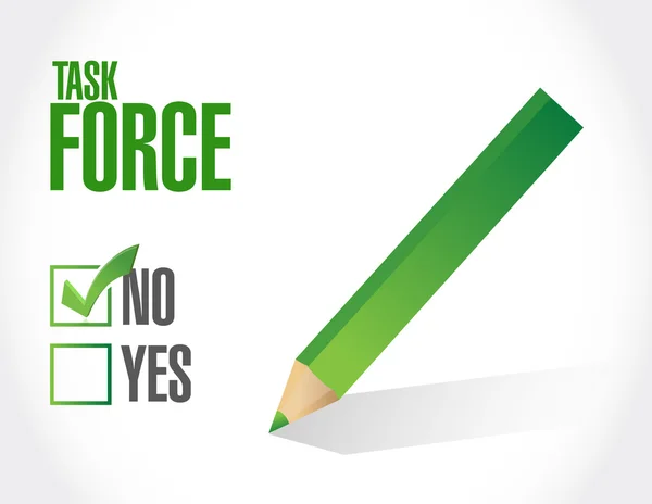 No task force approval sign concept — Stock Photo, Image